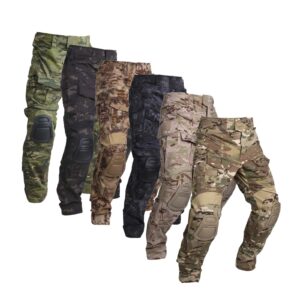 elite tribe gen3 combat pants airsoft military tactical bdu pants with knee pad (medium, wolf gray)