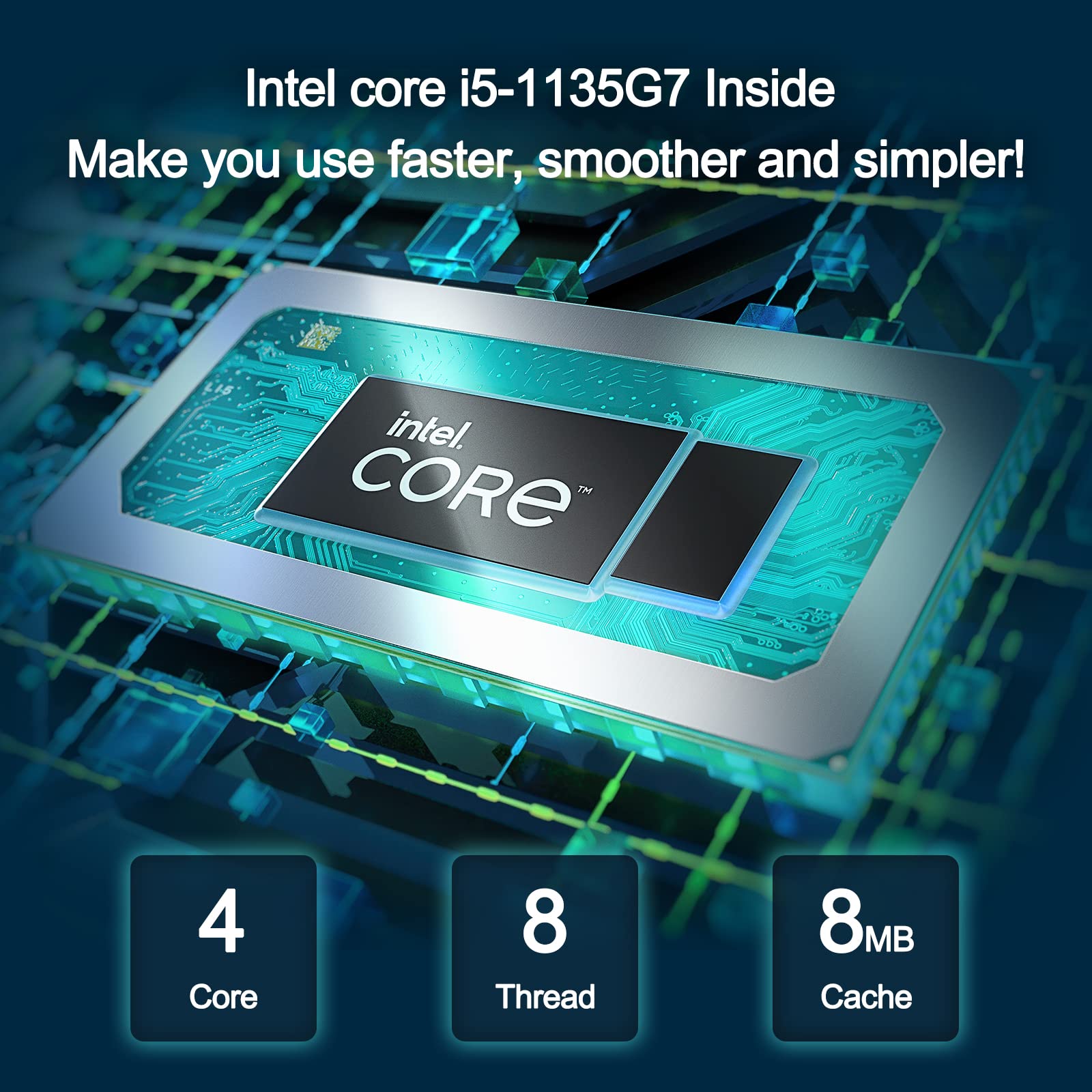 Intel NUC, Intel NUC 11 Panther Canyon NUC11PAHi5 Mini PC with Intel Core i5-1135G7 (16GB RAM+512GB NVMe SSD) Up to 4.2GHz Turbo,4core,28W, Intel Iris Xe Graphics,WiFi6,Thunderbolt 3-Win11 Pro