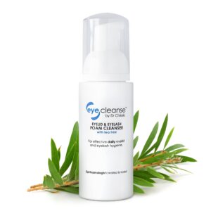 all-in-one eyelid and eyelash cleanser for extensions, lash extension kit essential, enriched with tea tree oil, helps ease tired eyes, 50 ml - eyecleanse by dr chrissie