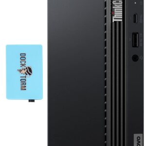 LENOVO ThinkCentre M75q Gen 2 Business Mini Desktop Black (AMD Ryzen 5 PRO 5650GE 6-Core, 16GB RAM, 512GB PCIe SSD, AMD Radeon, AC WiFi, BT 5.1, HDMI, USB 3.2, Win11P) w/Hub