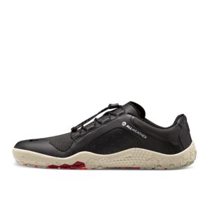 vivobarefoot primus trail ii fg, womens recycled off-road shoe with barefoot firm ground sole obsidian