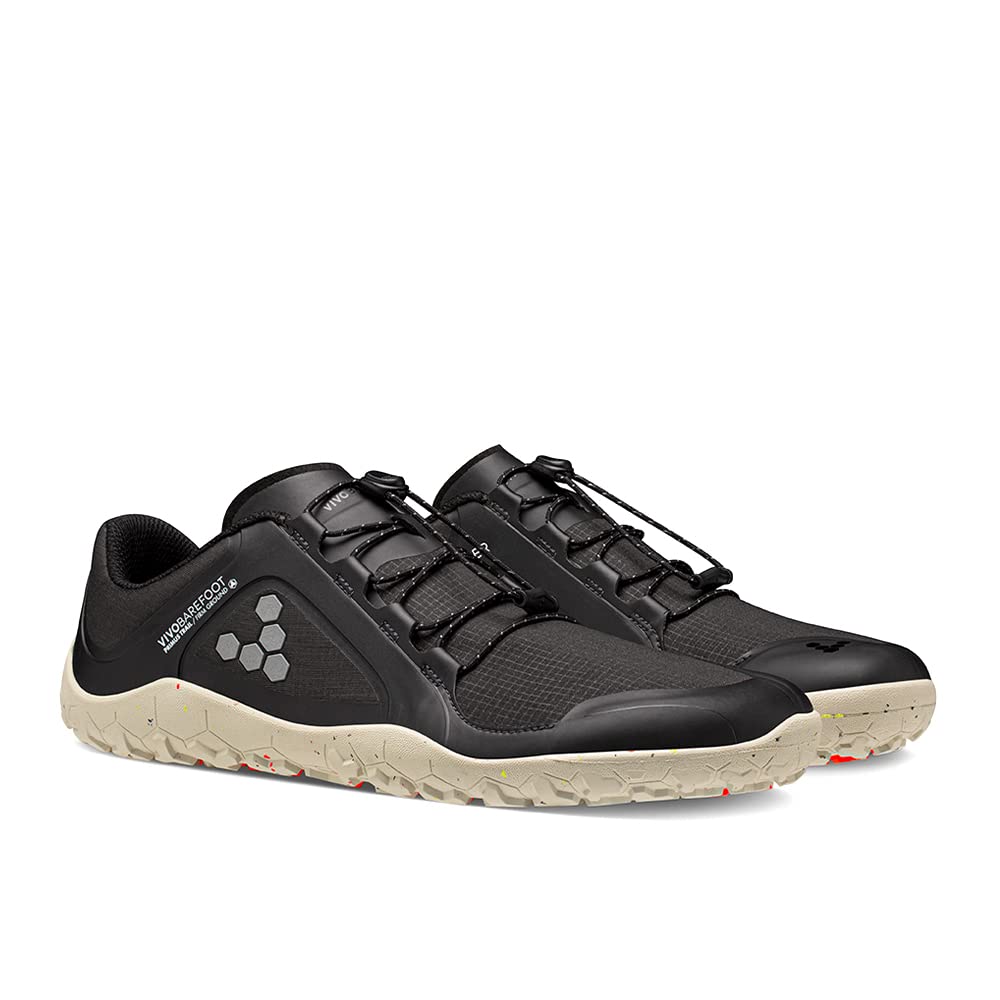 Vivobarefoot Primus Trail II FG, Womens Recycled Off-Road Shoe with Barefoot Firm Ground Sole Obsidian