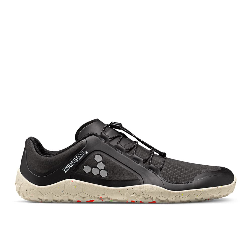 Vivobarefoot Primus Trail II FG, Womens Recycled Off-Road Shoe with Barefoot Firm Ground Sole Obsidian