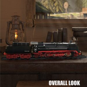 Nifeliz BR01 Steam Train Building Kit and Engineering Toy, Collectible Steam Locomotive Display Set, Train Set with Train Tracks, Top Present for Train Lovers (1173 PCS)