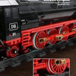 Nifeliz BR01 Steam Train Building Kit and Engineering Toy, Collectible Steam Locomotive Display Set, Train Set with Train Tracks, Top Present for Train Lovers (1173 PCS)