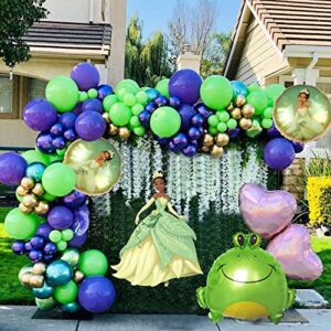 111 pcs tiana princess balloons arch garland party decoration frog balloon party supplies for princess favor theme birthday party decorations