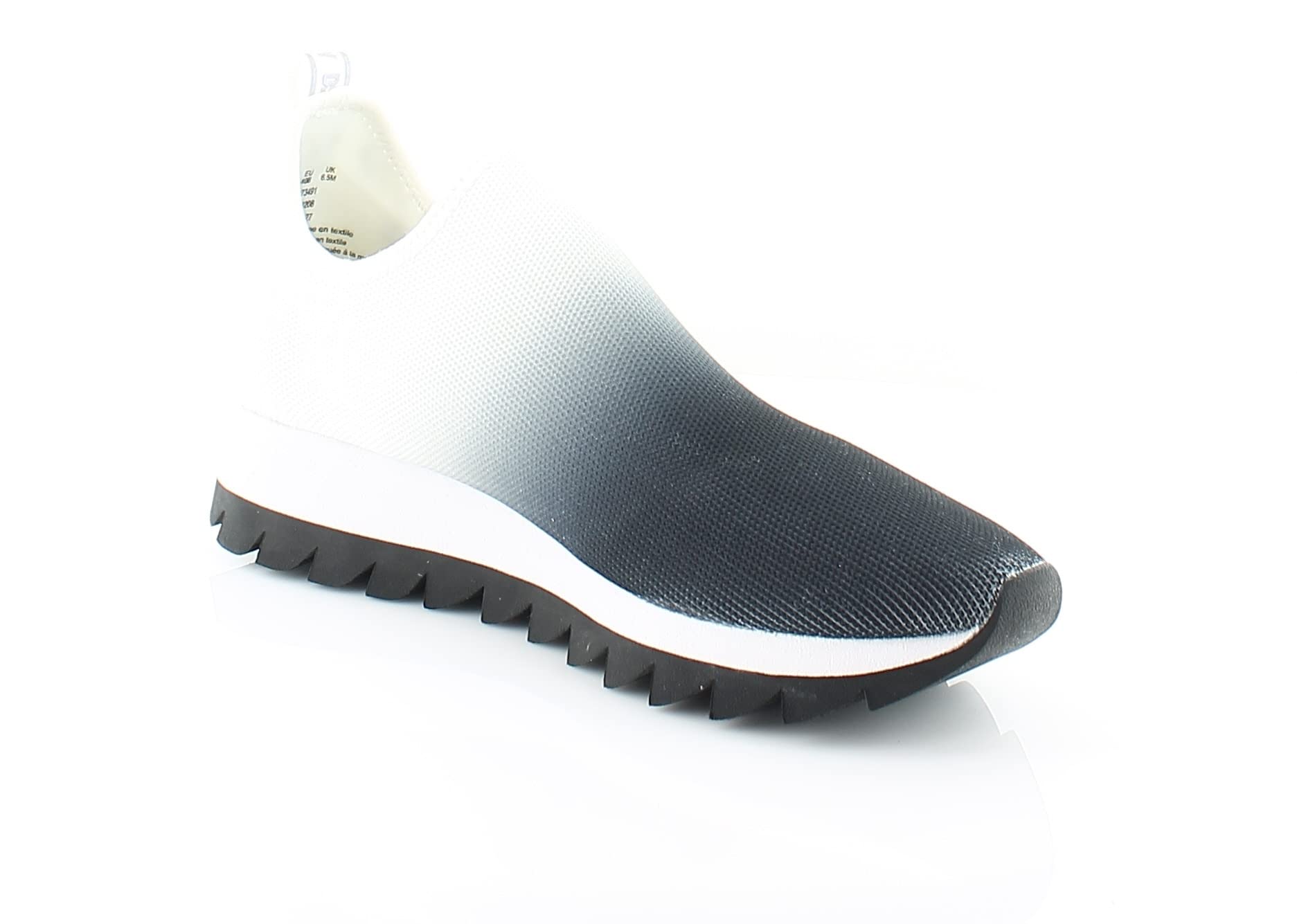 DKNY Womens Azer Slip On Running Sock Sneakers B/W 5.5 Medium (B,M)