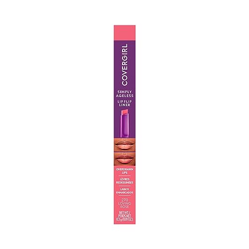 COVERGIRL Simply Ageless Lip Flip Liner, Loving Rose, Pack of 1