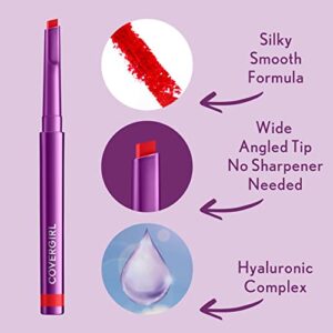 COVERGIRL Simply Ageless Lip Flip Liner, Brilliant Coral, Pack of 1