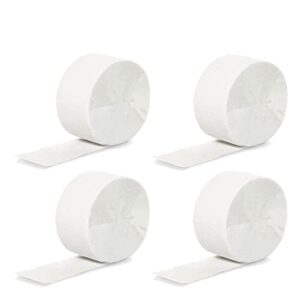 81 feet white crepe paper streamers, 6 rolls white party streamers decorations for birthday party, family gathering, wedding decoration