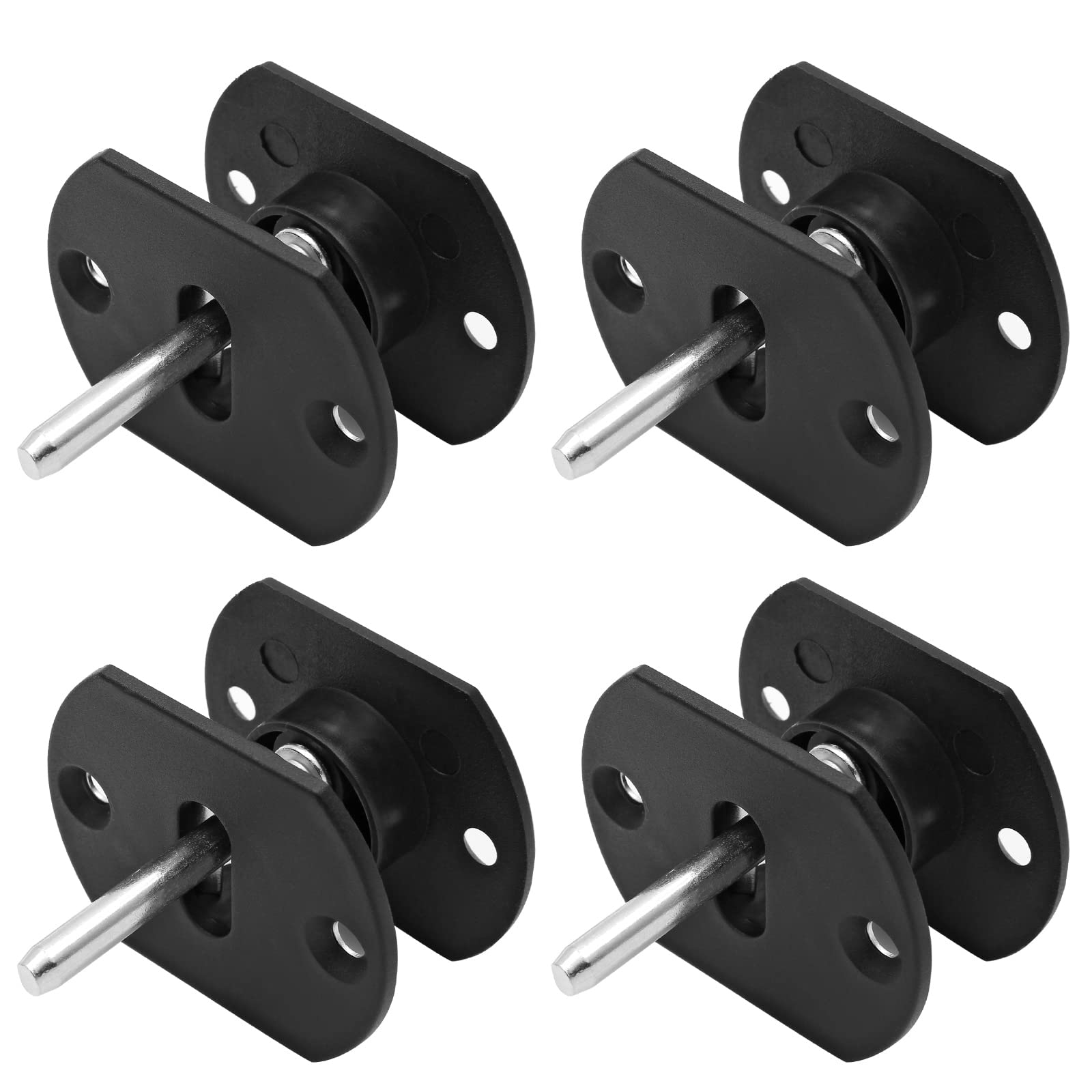 Cionyce 4 Pcs Sectional Couch Connectors, Pin Style Furniture Connector Sectional Sofa Connector Bracket(Black)