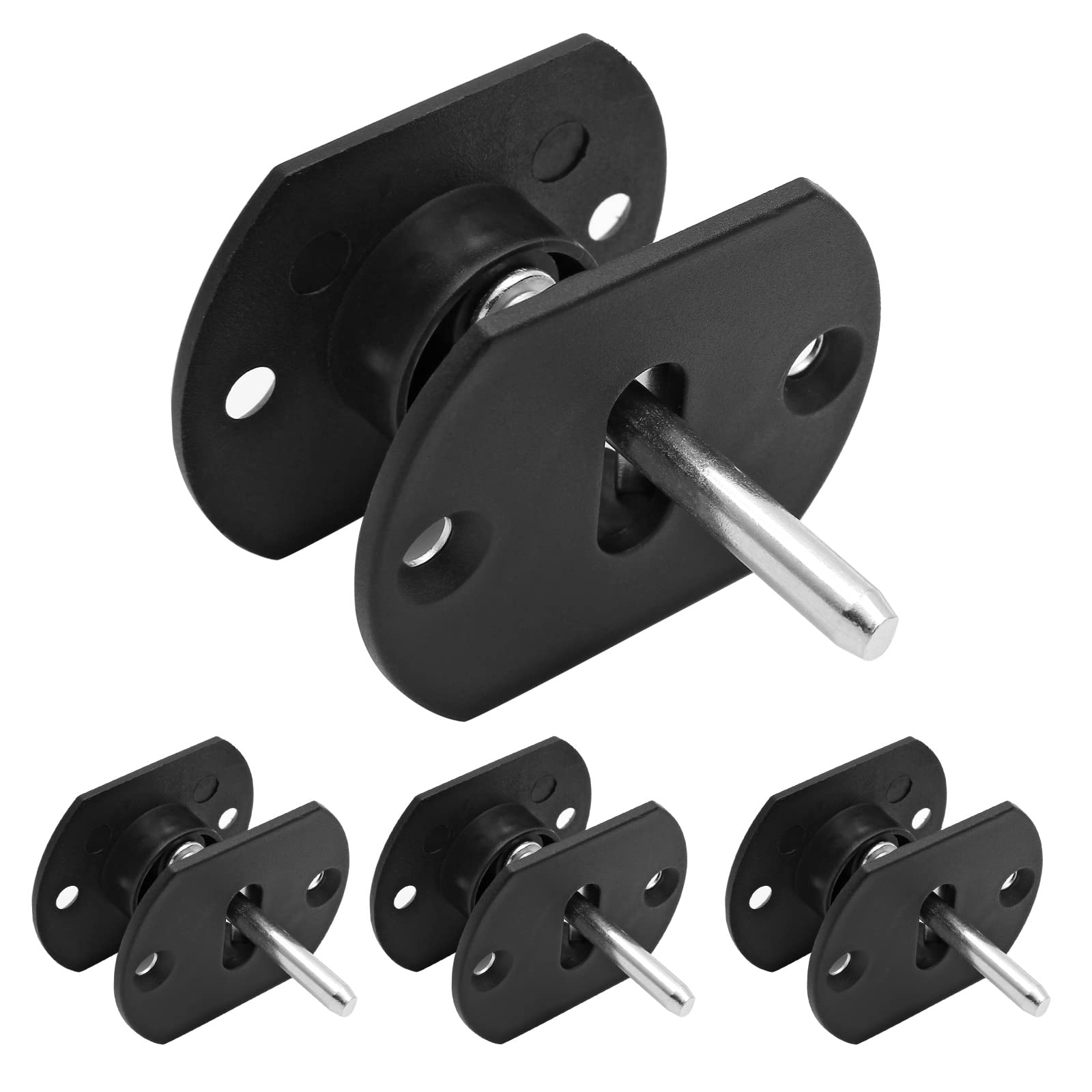 Cionyce 4 Pcs Sectional Couch Connectors, Pin Style Furniture Connector Sectional Sofa Connector Bracket(Black)