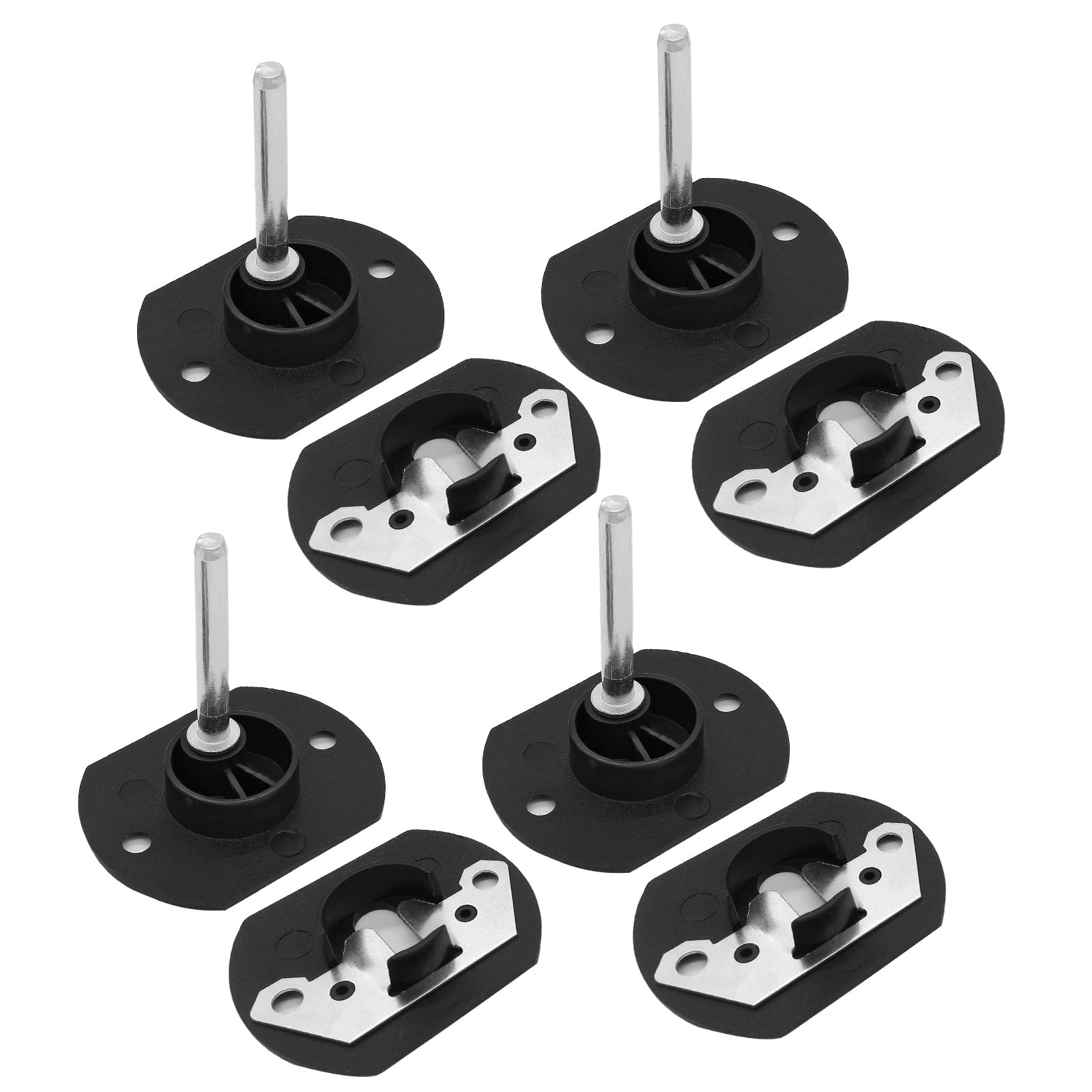 Cionyce 4 Pcs Sectional Couch Connectors, Pin Style Furniture Connector Sectional Sofa Connector Bracket(Black)