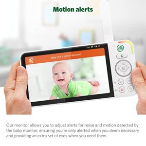 LeapFrog LF915HD Baby Monitor, 5” 720p Screen, 360° Pan & Tilt with 8X Zoom Camera, Color Night Vision, Night Light, Two-Way Intercom, Secure Transmission No WiFi