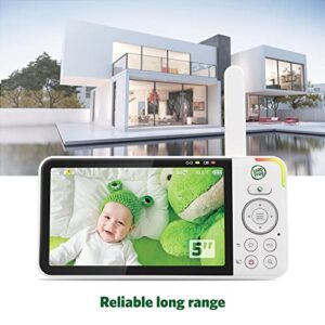 LeapFrog LF915HD Baby Monitor, 5” 720p Screen, 360° Pan & Tilt with 8X Zoom Camera, Color Night Vision, Night Light, Two-Way Intercom, Secure Transmission No WiFi