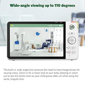 LeapFrog LF915HD Baby Monitor, 5” 720p Screen, 360° Pan & Tilt with 8X Zoom Camera, Color Night Vision, Night Light, Two-Way Intercom, Secure Transmission No WiFi