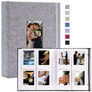 vienrose mini polaroid photo album book 208 pocket 2x3 inch pictures for fujifilm instax mini 7s 8 9 11 25 26 40 50s 90 evo z2300 instant camera, polaroid snap grey 1 pack