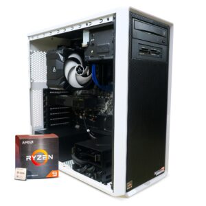 cpu solutions express video editing pc, cev-8446 - advanced hd, 4k video editing workstation - ryzen 9 5900x, 4.7ghz 12-core, 64gb ram, 1tb nvme ssd, 2tb hdd, quadro rtx a2000, windows 11 pro