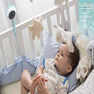 Lollipop Baby Monitor with True Crying Detection (Cotton Candy) - Smart WiFi Baby Camera - Camera with Video, Audio and Sleep Tracking