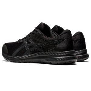 ASICS Men's Gel-Contend 8 Running Shoes, 9.5, Black/Carrier Grey