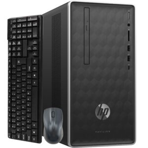 HP 590-P0069 Mini Tower Computer PC AMD Quad-Core A10-9700 Processor, [ 8GB Ram 2TB Hard Drive ] Wireless Keybaord and Mouse, Windows 10 (Renewed)