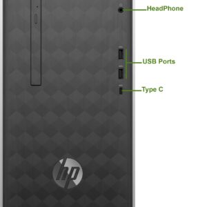 HP 590-P0069 Mini Tower Computer PC AMD Quad-Core A10-9700 Processor, [ 8GB Ram 2TB Hard Drive ] Wireless Keybaord and Mouse, Windows 10 (Renewed)