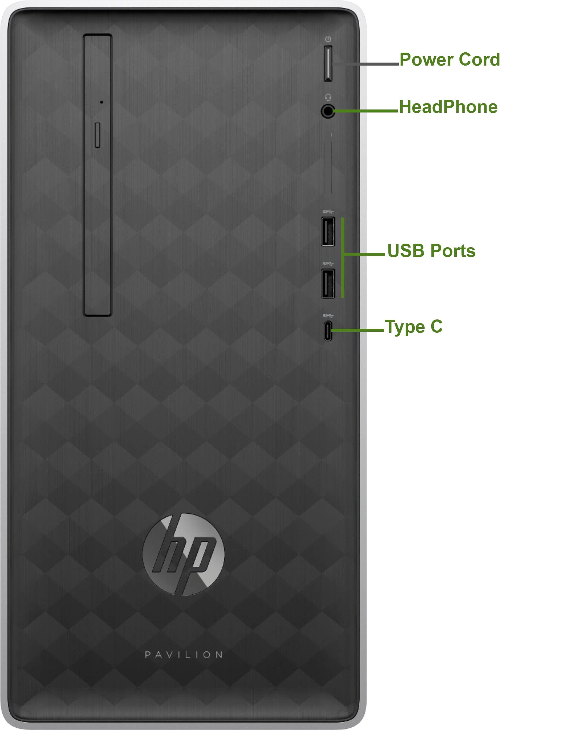 HP 590-P0069 Mini Tower Computer PC AMD Quad-Core A10-9700 Processor, [ 8GB Ram 2TB Hard Drive ] Wireless Keybaord and Mouse, Windows 10 (Renewed)