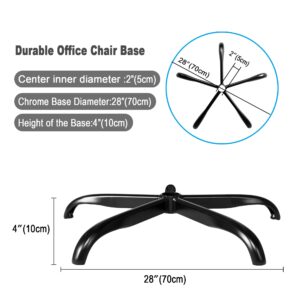 Frassie 28 Inch Office Chair Metal Base Replacement Heavy Duty 2500 Lbs Universal Computer Chair Base Part with 5 Casters