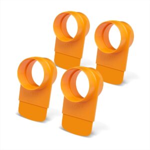 powertec 70295-p4 4-inch integrated blast gate clog resistant, anti gap tapered abs plastic fitting for dust collection systems – 4 pack