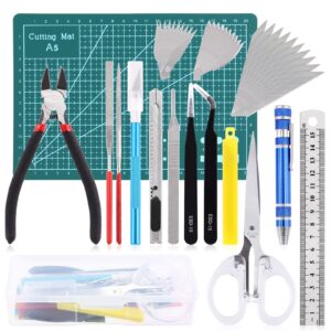 Glarks 39Pcs Gundam Model Tools Kit Model Building Tools Hobby Model Tools Modeler Basic Tool Model Kit Crafts Tools Universal for Model Cars Basic Model Building Fixing