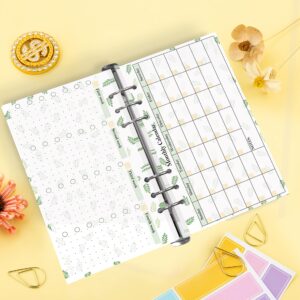 2024 Planner Monthly Weekly And Budget Paper Kit, 6 Ring Planner Accessory, 6.73” X 3.72”, Personal Size For Budget Planner Binder Cover, Money Binder Organizer For Cash