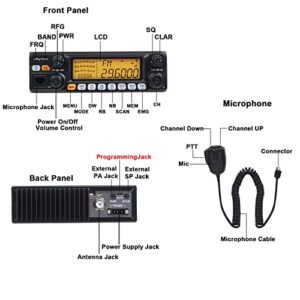 AnyTone AT-5555N II 10 Meter Radio for Truck, with CTCSS/DCS Function, High Power Output 60W AM PEP,50W FM,SSB 60W (AT-5555N II with CTCSS/DCS)