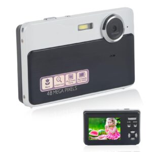 ashata digital camera, 2.4 inch ips screen mini video camera, 40mp 1080p 16x hd digital zoom camera, usb rechargeable camera for landscapes portraits sports banquets (black)
