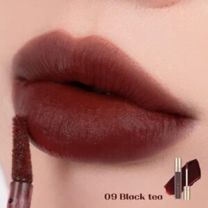 rom&nd Milk Tea Velvet Tint 09 BLACK TEA, MLBB, Matte Finish, Liquid Lip Tint, Long Lasting, Creamy, Non-Drying, Smudge-Proof, Richly Pigmented, Smooth Texture