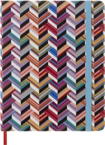 moleskine limited edition 2023 weekly notebook planner missoni, 12m, large, zig zag textile, hard cover (5 x 8.25)