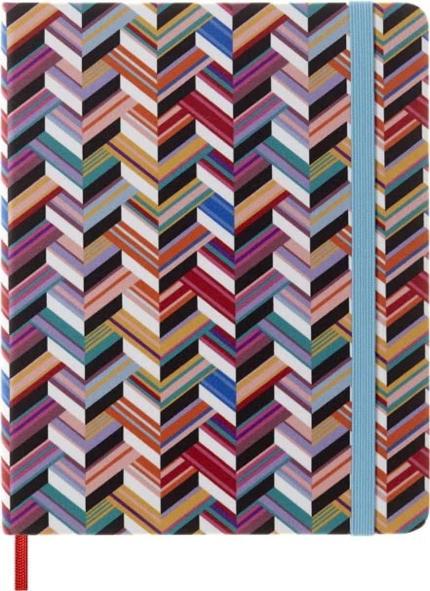 Moleskine Limited Edition 2023 Weekly Notebook Planner Missoni, 12M, Large, Zig Zag Textile, Hard Cover (5 x 8.25)