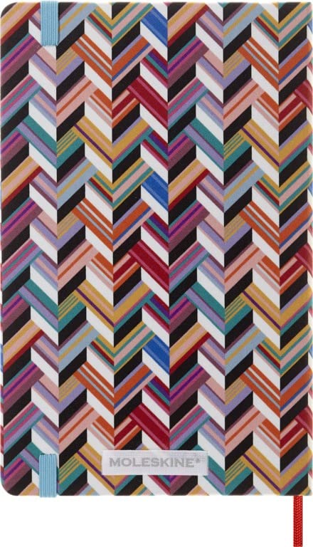 Moleskine Limited Edition 2023 Weekly Notebook Planner Missoni, 12M, Large, Zig Zag Textile, Hard Cover (5 x 8.25)