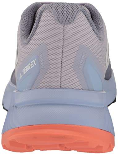 adidas Men's Terrex Soulstride Trail Running Shoe, Silver Violet/Crystal White/Coral Fusion, 8