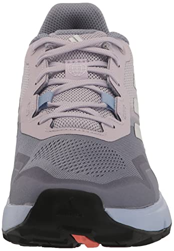 adidas Men's Terrex Soulstride Trail Running Shoe, Silver Violet/Crystal White/Coral Fusion, 8