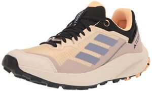 adidas women's terrex trailrider sneaker, sand strata/silver violet/wonder white, 8