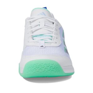 adidas Women's AvaFlash Sneaker, White/Silver Metallic/Pulse Mint, 9