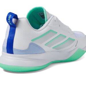 adidas Women's AvaFlash Sneaker, White/Silver Metallic/Pulse Mint, 9