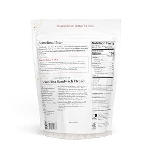 King Arthur Semolina Flour, Coarse Ground, High Protein Durum Wheat, Kosher, 3lbs,White