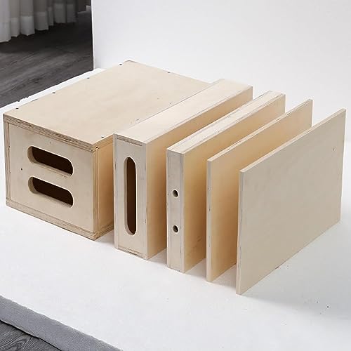 MYOYAY Photography Apple Box, Set of 5 Standard Wooden Apple Boxes with Magnetic Lid Multifunctional Wooden Boxes for Supporting Height-Adjusting Photo Studio Film Set and Photography