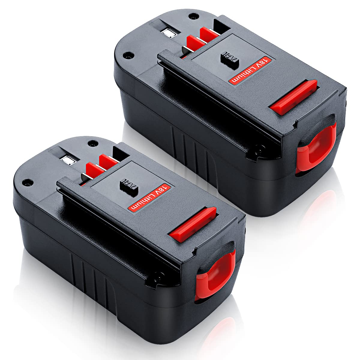 【Upgraded to 4800mAh】 2Pack HPB18 Replacement Battery Compatible with Black and Decker 18V Battery HPB18-OPE FSB18 Tools 244760-00 A1718 FS18FL FSB18 Firestorm Cordless Power Tools