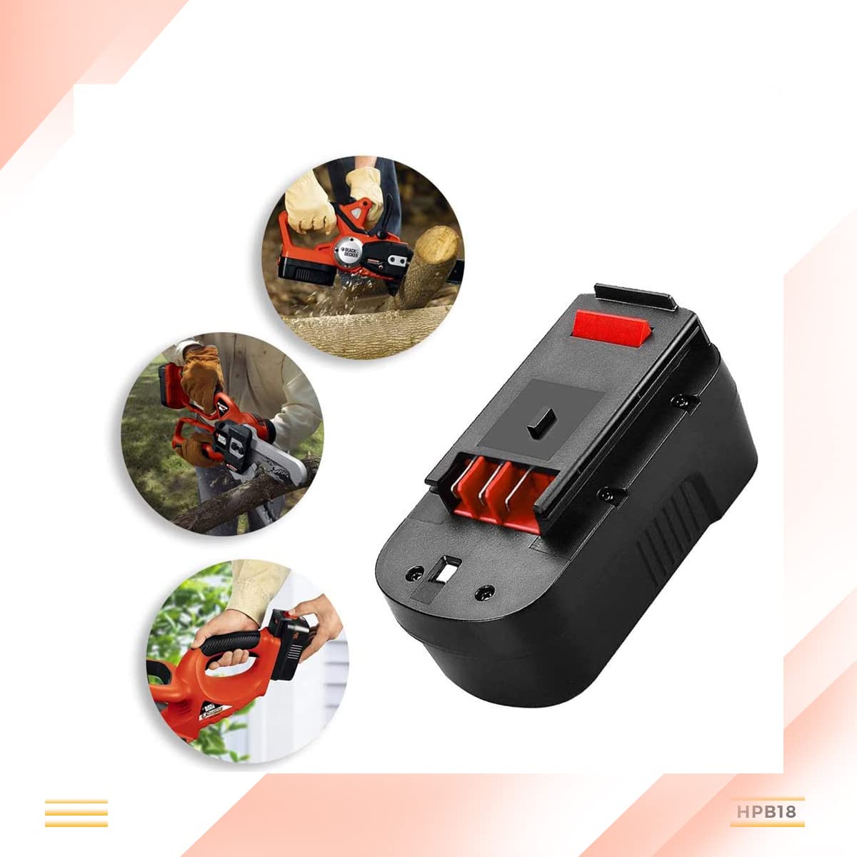 【Upgraded to 4800mAh】 2Pack HPB18 Replacement Battery Compatible with Black and Decker 18V Battery HPB18-OPE FSB18 Tools 244760-00 A1718 FS18FL FSB18 Firestorm Cordless Power Tools