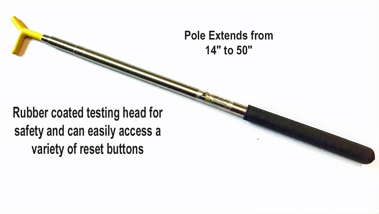 Tess Safety Pole -Smoke Detector and Emergency Exit- Extendable Pole Tester- Allows Easy Excess and Monitoring for Life Safety Products -Spellbound