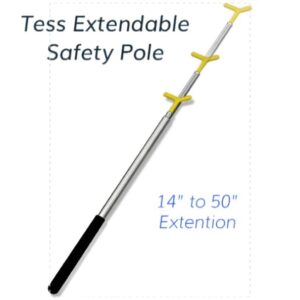 Tess Safety Pole -Smoke Detector and Emergency Exit- Extendable Pole Tester- Allows Easy Excess and Monitoring for Life Safety Products -Spellbound