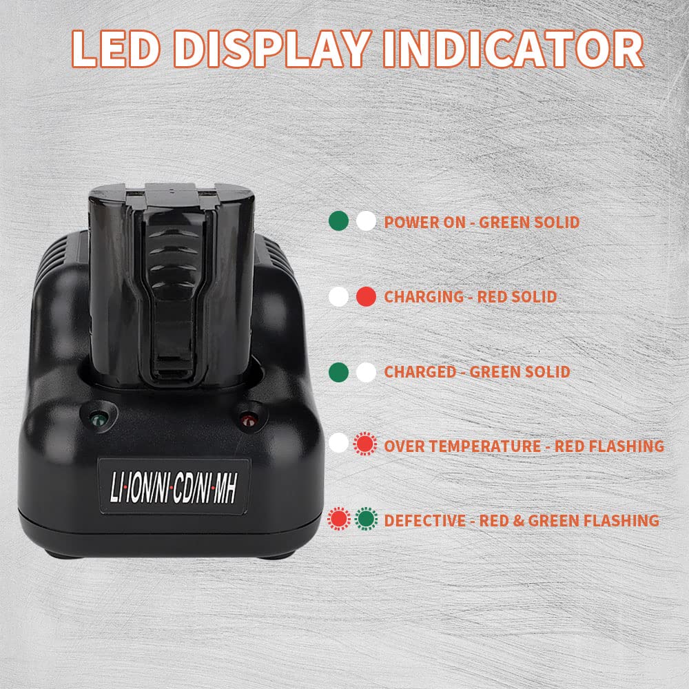 900476 902667 900200 Battery Charger Compatible with Paslode Li-ion, Ni-CD, Ni-MH Battery 404717 B20544E BCPAS-404717 404400 900400 900420 etc