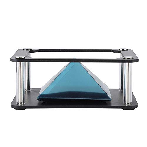 ASHATA 3D Holographic Display Stands Projector 3.5-6inch Mobile Smartphone Hologram,3D Holographic Display Pyramid Stands Projector for Cartoon Interaction, Personal Entertainment (Cylindrical)